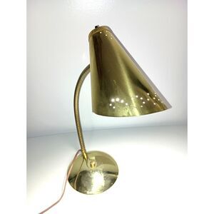 HOME DECOR: Vintage Desk Lamp with Cut-Out Lampshade - Works